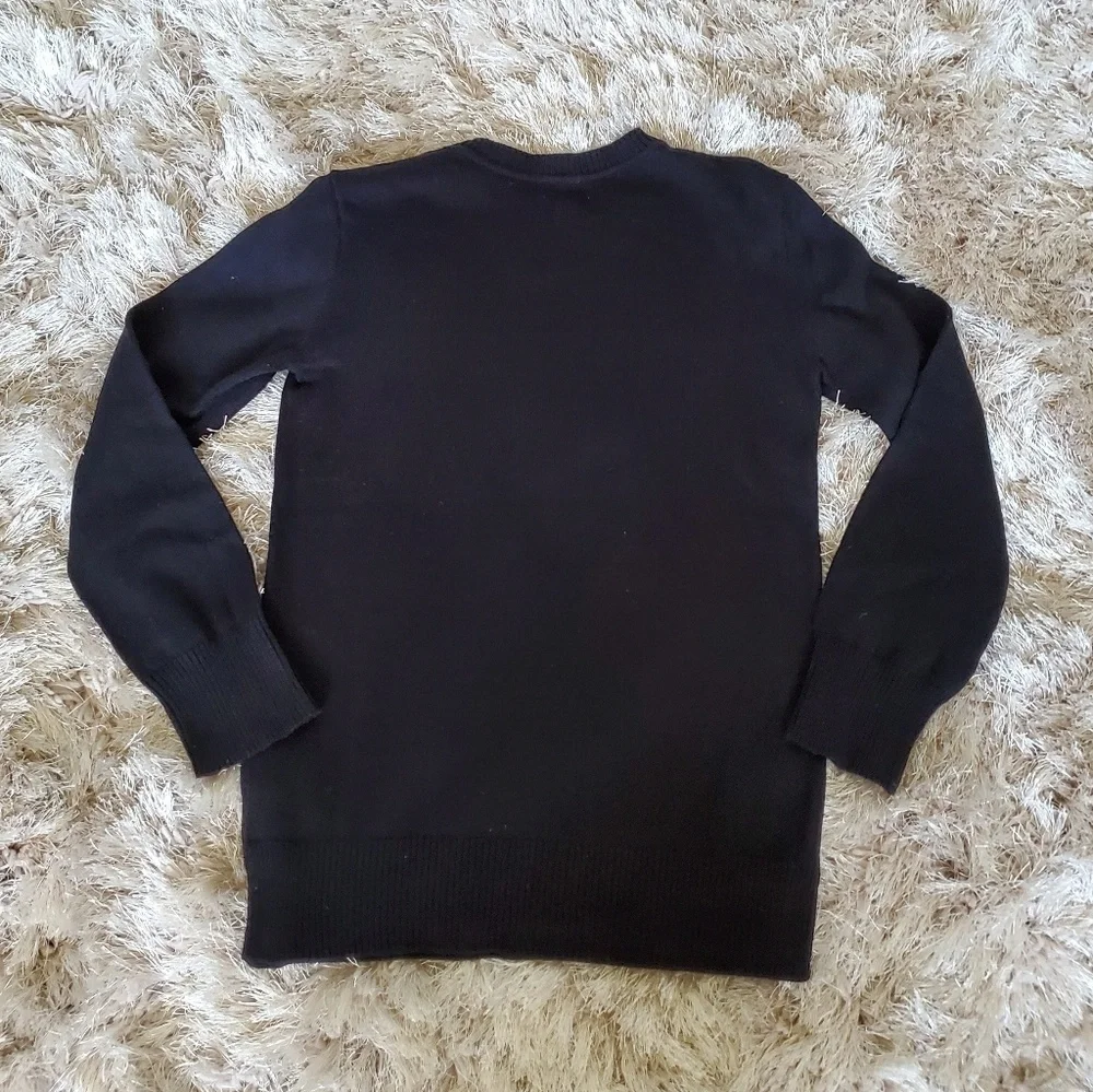 The Children's Place Black Sweater Dress with Colorful Love Design Girl XL 14